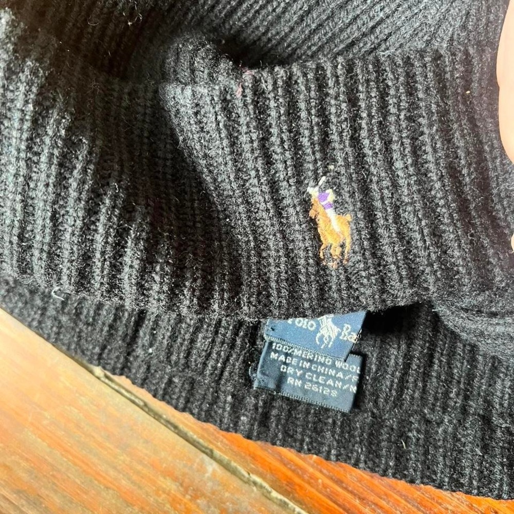 1990s Merino Wool Polo Ralph Lauren Knit Beanie - Picture 3 of 3